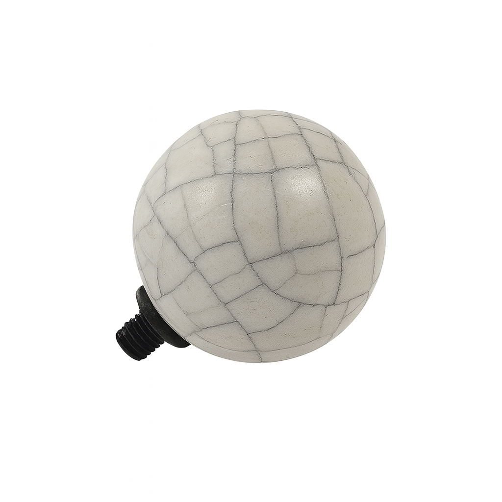 Bola Blanco Craquelado para Pulseras Intercambiables